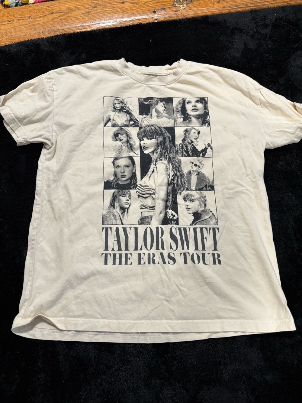 Taylor Swift Cream and Black Eras Tour Band Tee